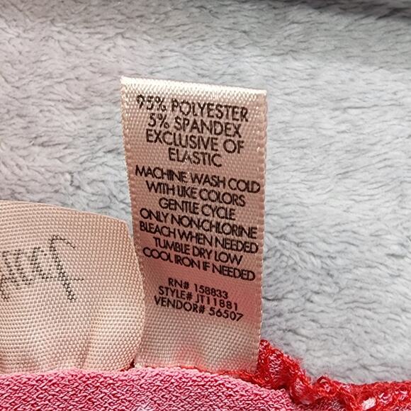 Buckle Willow & Root Top Womens M Red White Polka Dot Ruched Ruffle Tank Keyhole - Picture 6 of 9